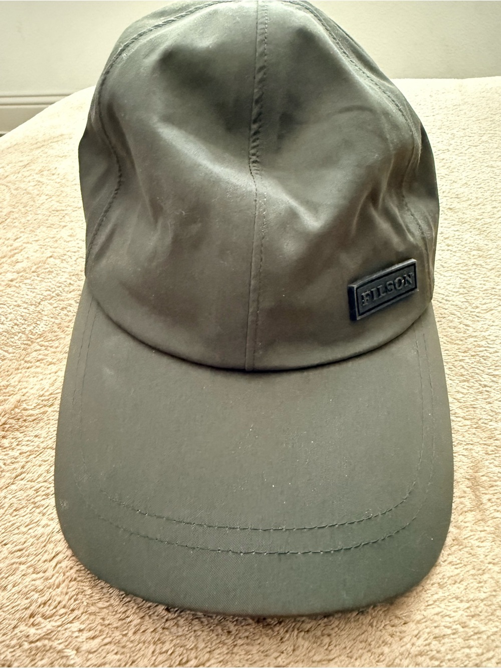 Filson Navy Waxed Cotton Baseball Cap